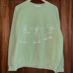 Lime Green Skeleton Sweatshirt